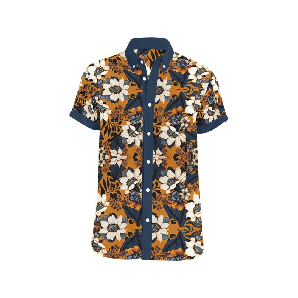 African Floral Button Down Shirt