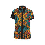 African Floral Button Down Shirt