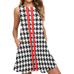 Houndstooth Sleeveless Dress