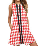 Houndstooth Sleeveless Dress