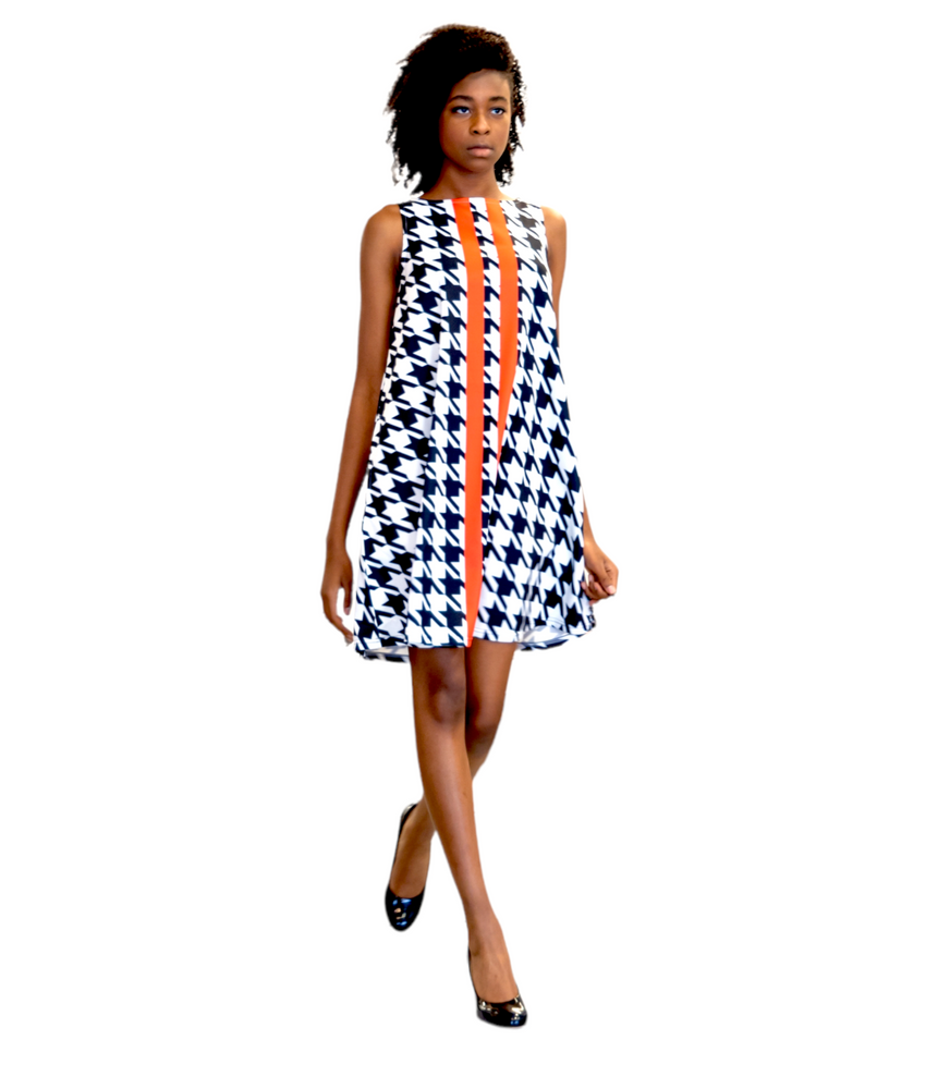 Houndstooth Sleeveless Dress