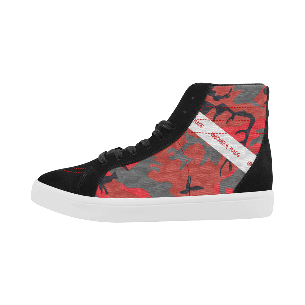 No Robots Camo Red Men's Hightops