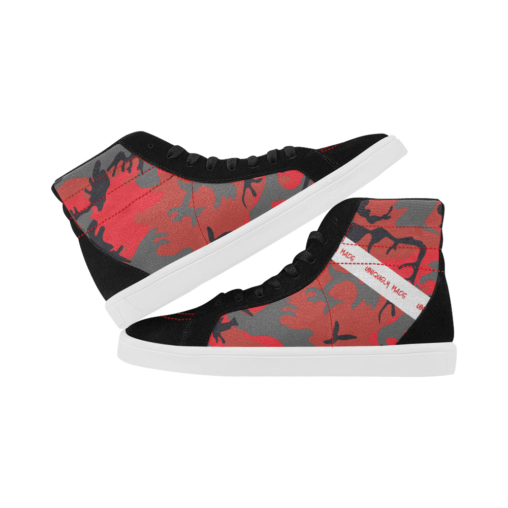 No Robots Camo Red Men's Hightops